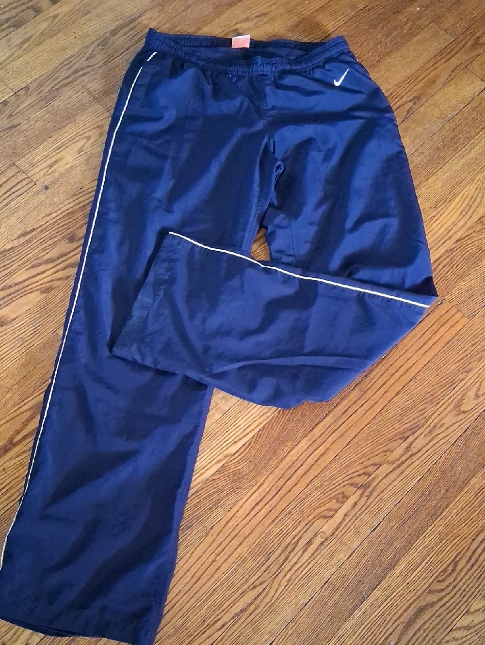 Nike Womens Navy Track Pants with White Piping